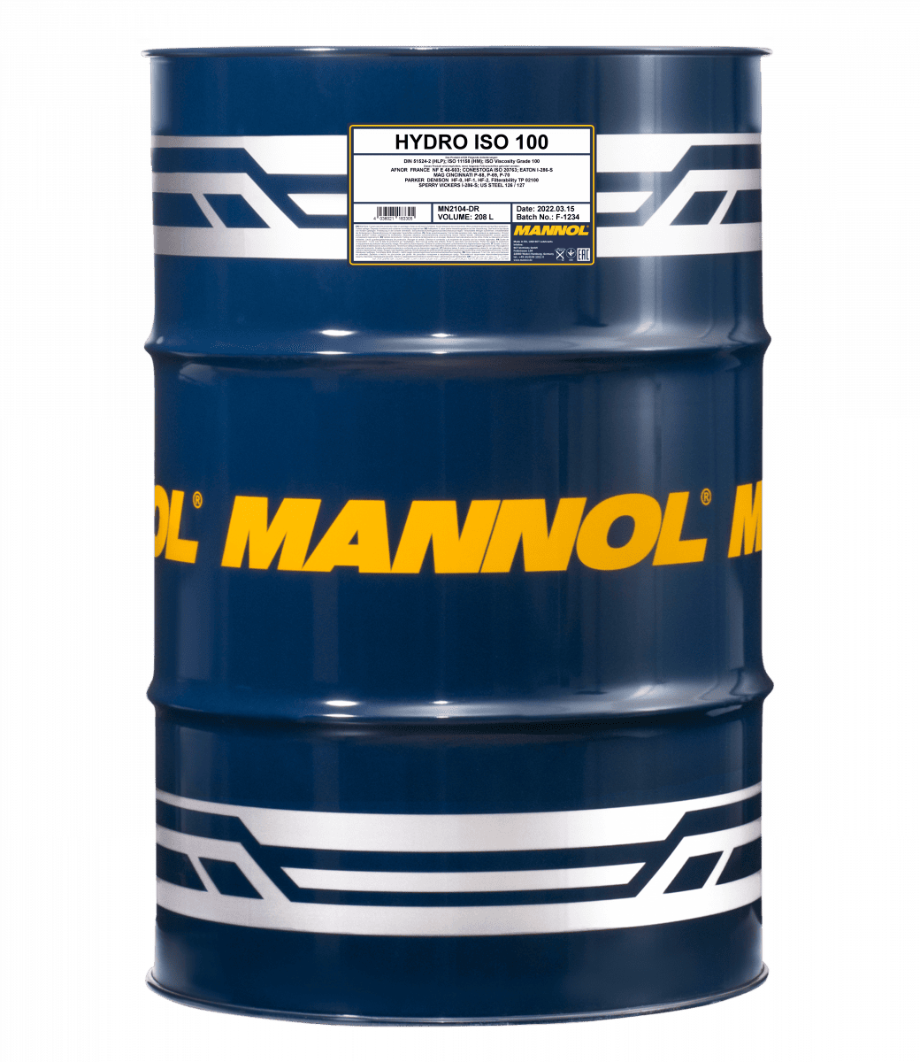 Олива гідравлічнa MANNOL Hydro ISO 100, 208л (MN2104-DR)